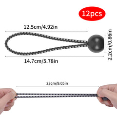 24pcs Tarp Clips & Bungee Cords Set - Secure Outdoor Camping Car Covers Swimming