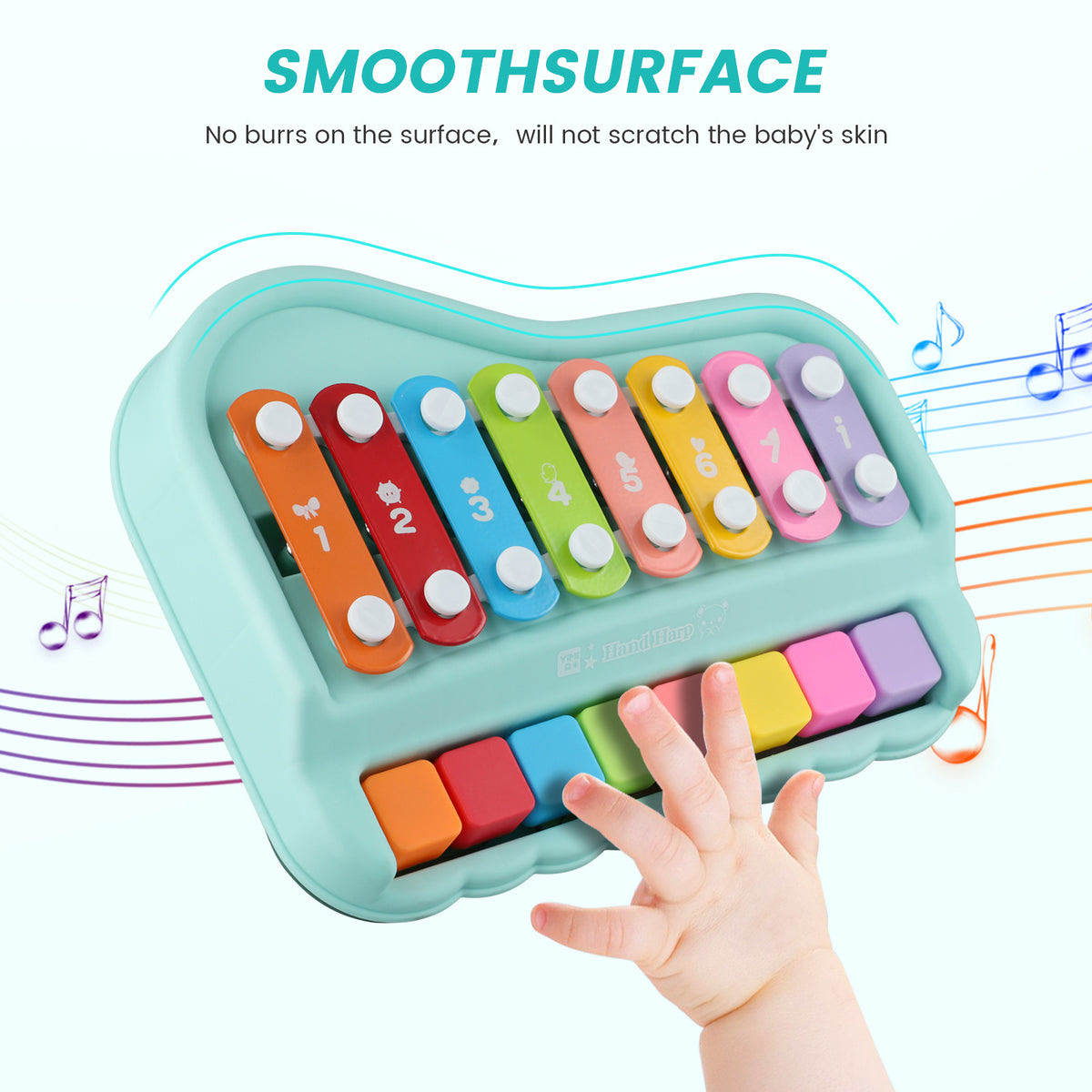 8-Note Xylophone Set for Early Music Learning
