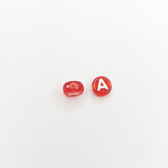 Colorful Transparent Round Alphabetic Letter Beads For Jewelry