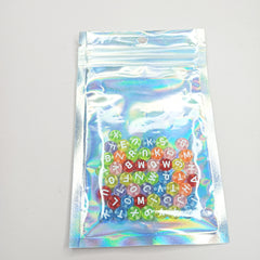 Colorful Transparent Round Alphabetic Letter Beads For Jewelry