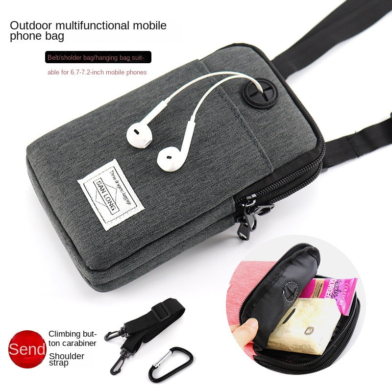 Men's Mobile Phone Crossbody Bag Functional Belt Waist Bag For Work