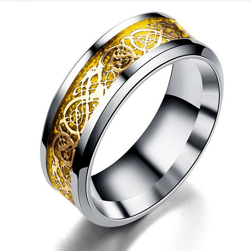 Men's Abstract Stainless Steel Band Ring