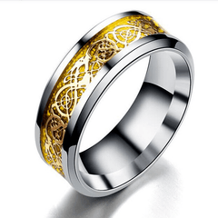 Men's Abstract Stainless Steel Band Ring