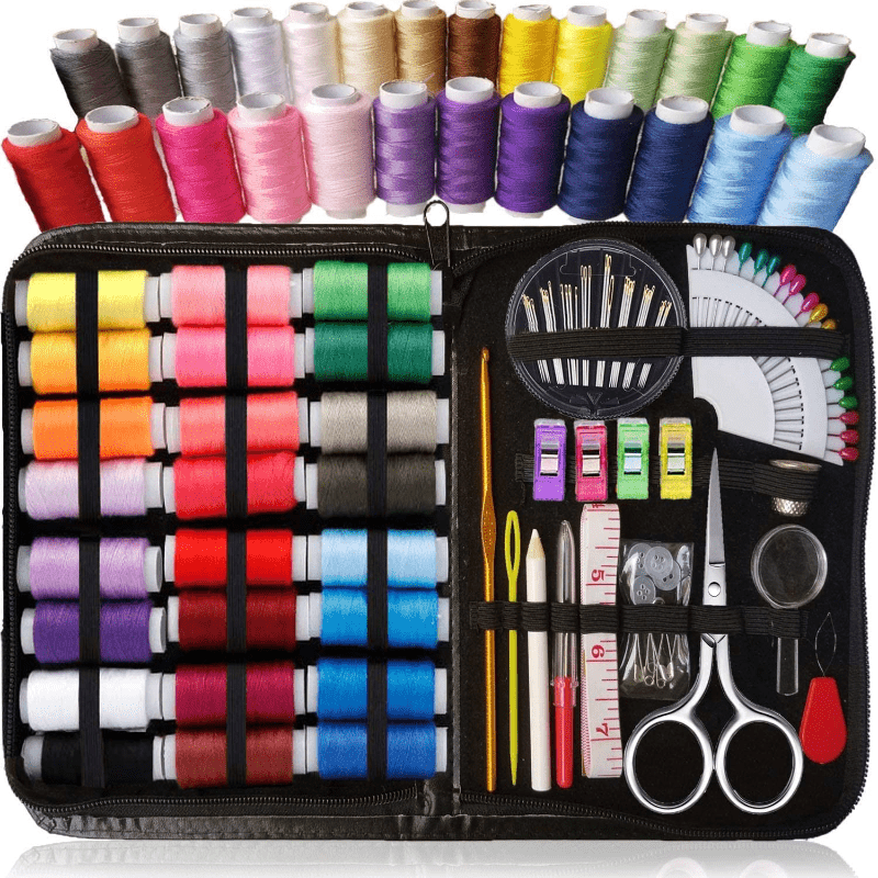 Adults Beginner Sewing Kit with Needles Thimble Craft Tools