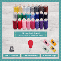 Adults Beginner Sewing Kit with Needles Thimble Craft Tools