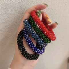 Colorful Bead Elastic Hair Tie Rubber Band Hair Accessories