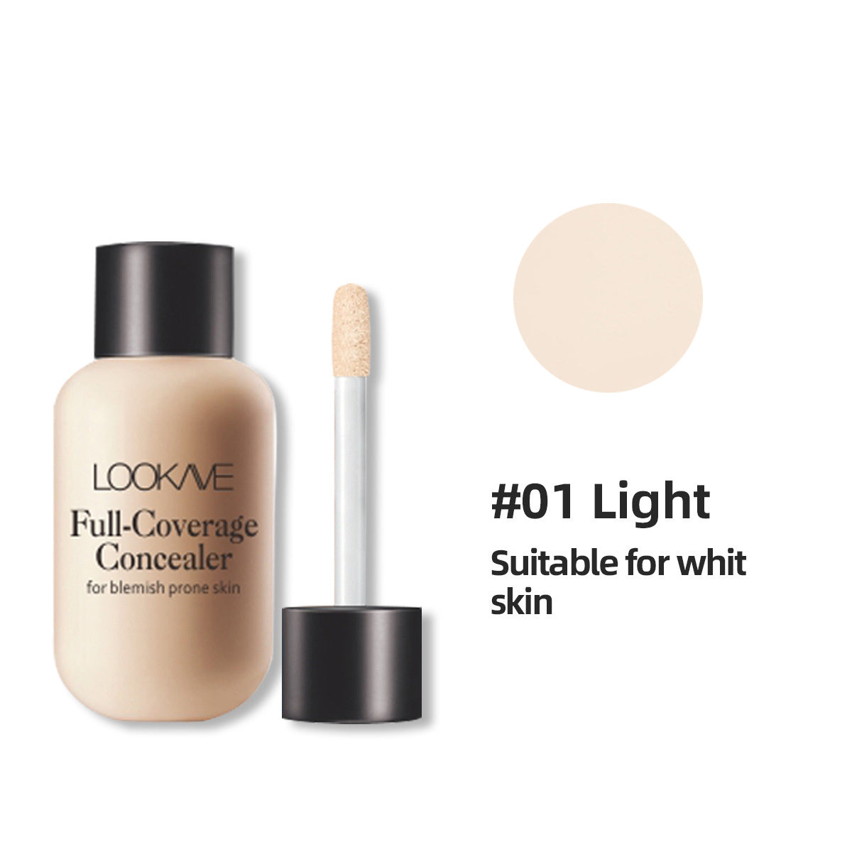 Matte Finish Waterproof Full Coverage Concealer for Dark Circles Acne Blemishes