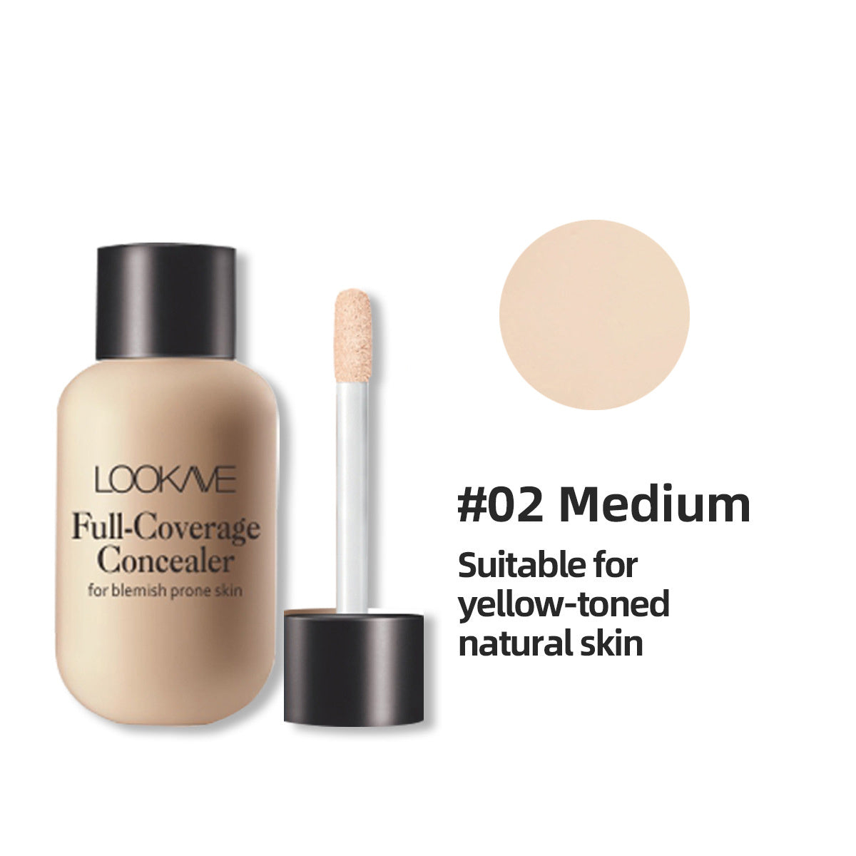 Matte Finish Waterproof Full Coverage Concealer for Dark Circles Acne Blemishes