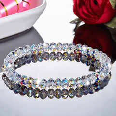 Crystal Acrylic Beaded Bracelet Minimalist Hand Jewelry For Women & Girls