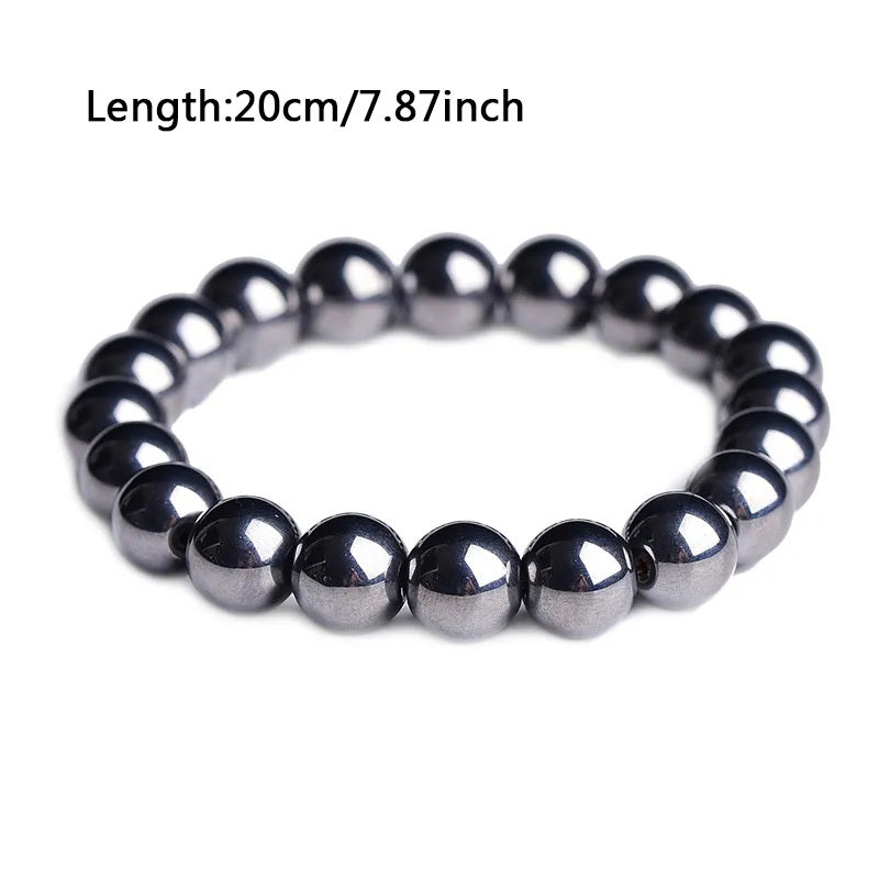 Natural Gallstone Stone Beads Bracelet for Men