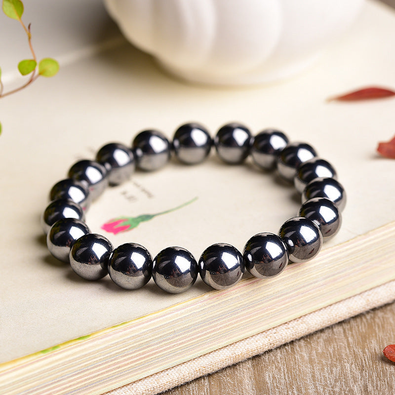Natural Gallstone Stone Beads Bracelet for Men