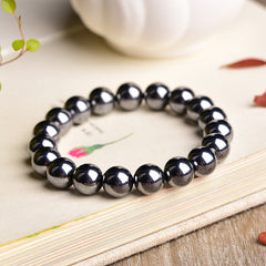 Natural Gallstone Stone Beads Bracelet for Men