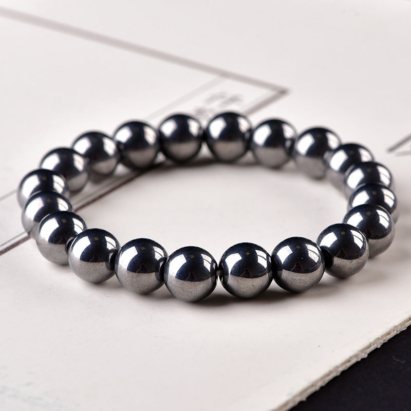 Natural Gallstone Stone Beads Bracelet for Men