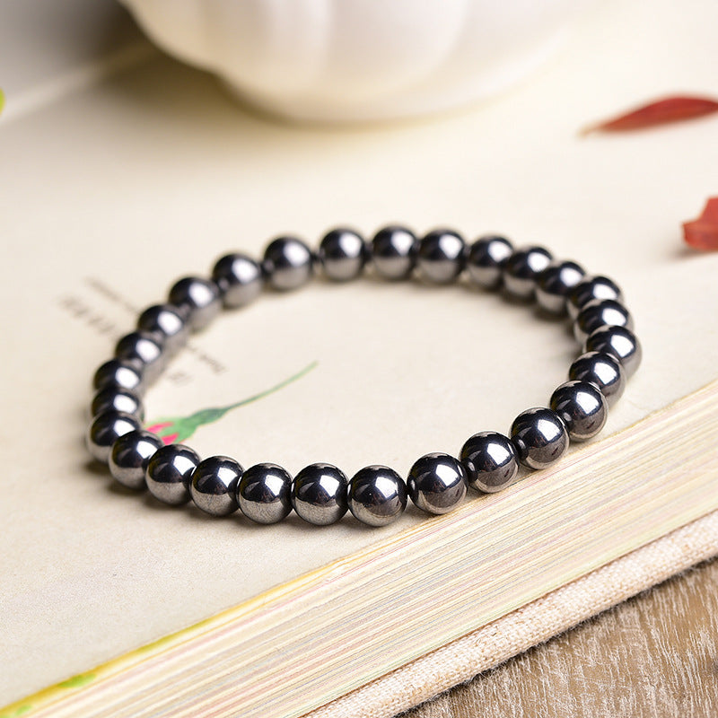 Natural Gallstone Stone Beads Bracelet for Men