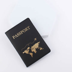 Couple Line Passport Cover PU Leather Holder