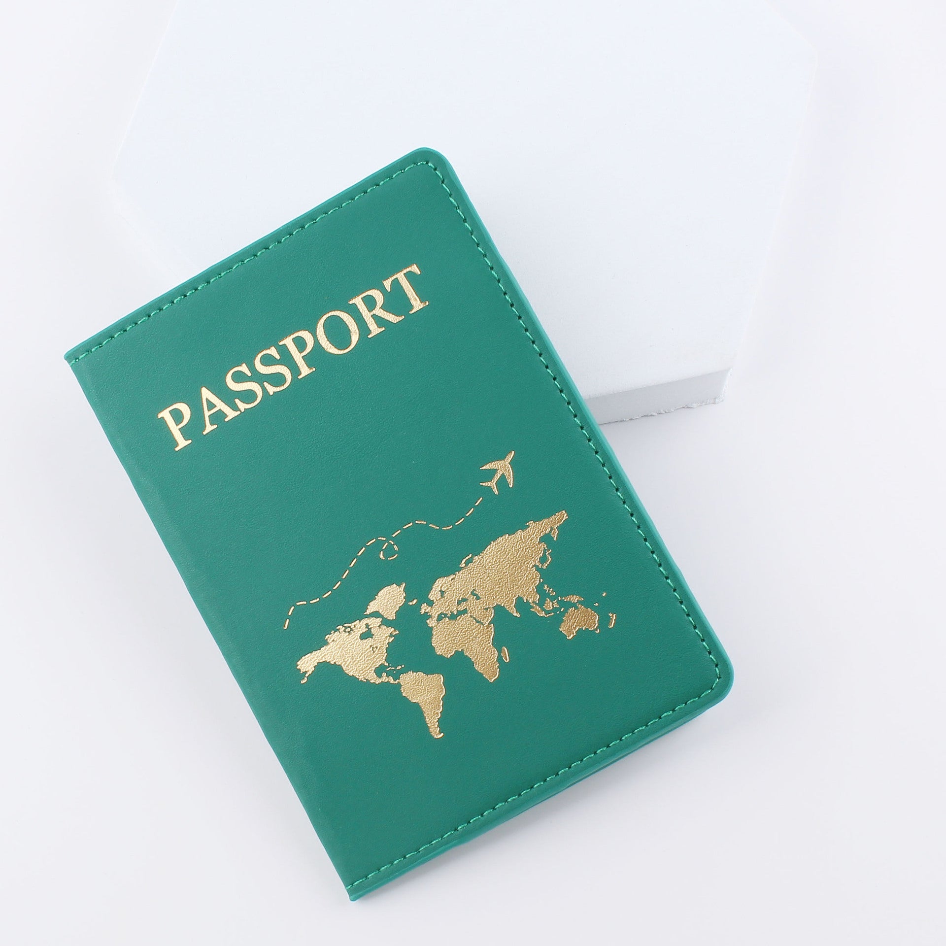 Couple Line Passport Cover PU Leather Holder