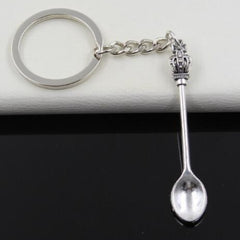 King Queen Crowned Spoon Keychain Necklace