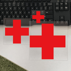 Reflective Red Medical Cross Car Sticker Decals - Stand Out on the Road
