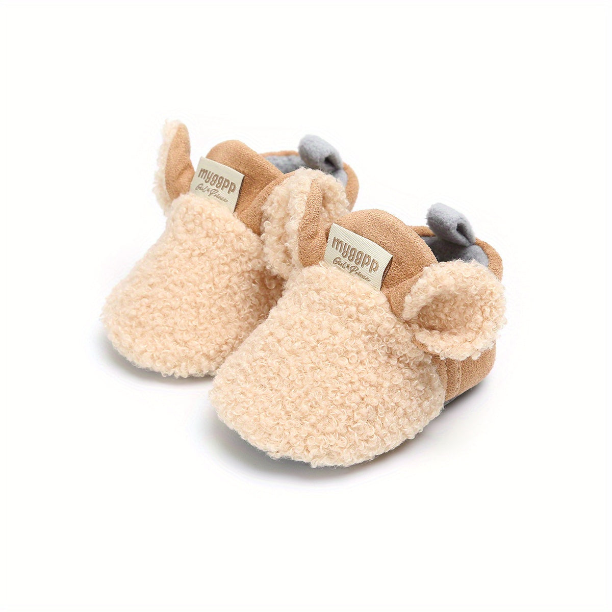 MYGGPP Cartoon Warm Boots for Baby Boys Plus Fleece Indoor Outdoor Walking