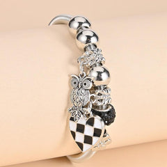 Elastic Spring Charm Bracelet Butterfly Pendant Hip Hop Style Jewelry