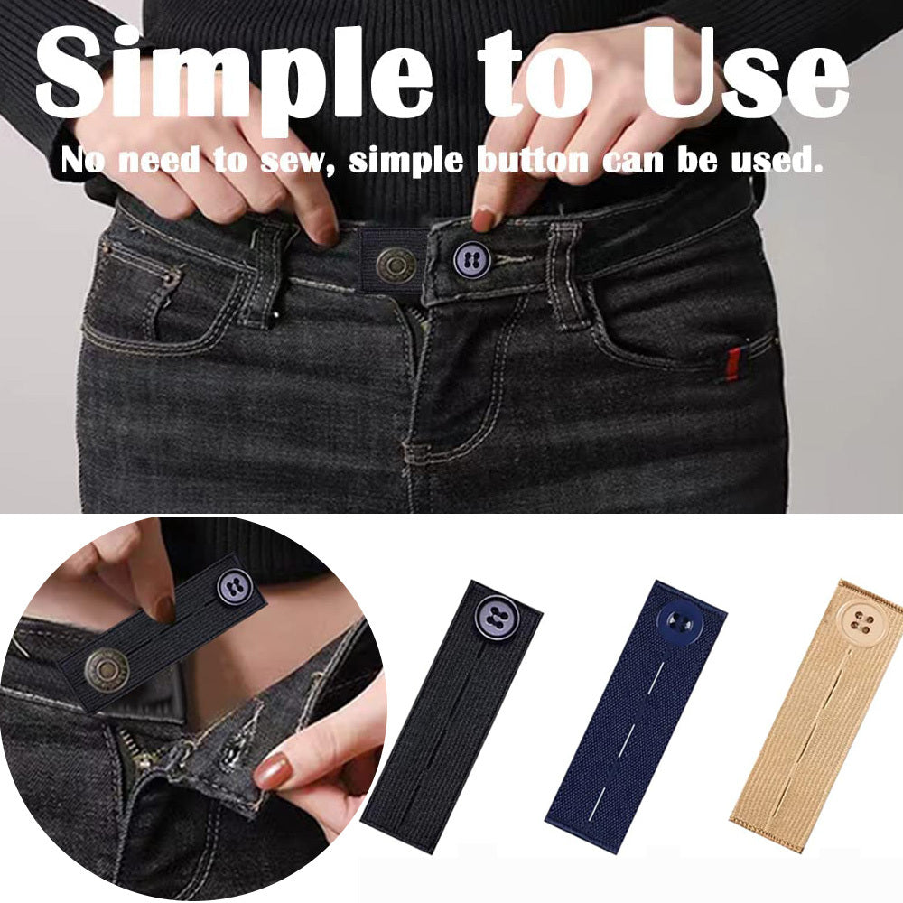 2pcs Elastic Waist Extenders For Pants Band Adjustable Women And Men