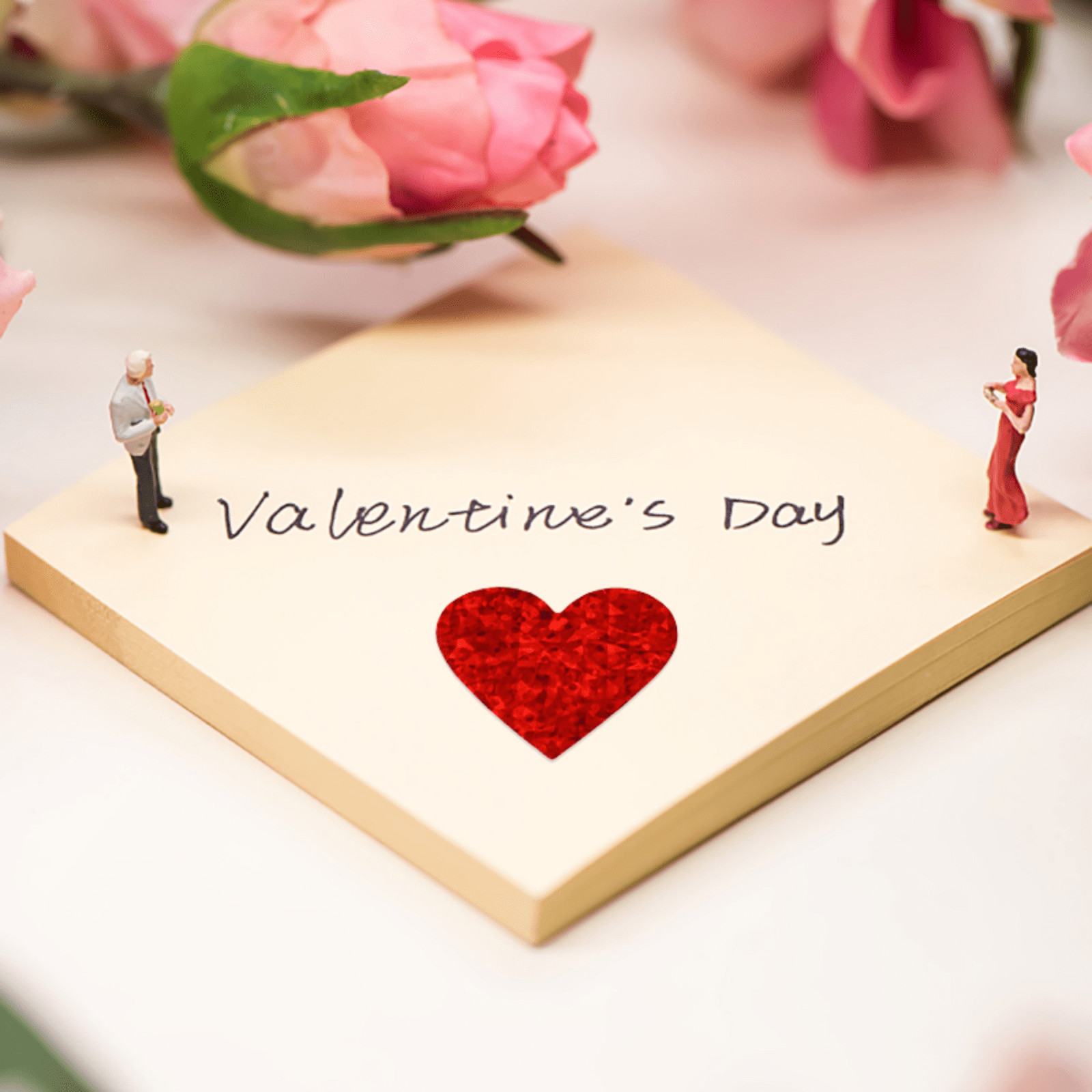 500Pcs Red Sparkle Heart Stickers for Valentines Wedding