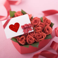 500Pcs Red Sparkle Heart Stickers for Valentines Wedding