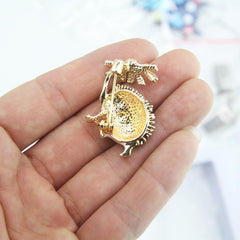Hedgehog Daisy Brooch Pin Corsage Scarf Clip