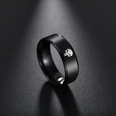 Titanium Stainless Steel Men's Skull Finger Ring Punk Jewelry