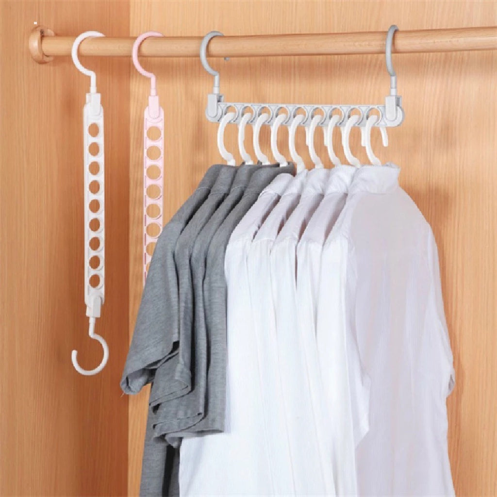 9 Hole Magic Folding Hanger - Closet Organizer