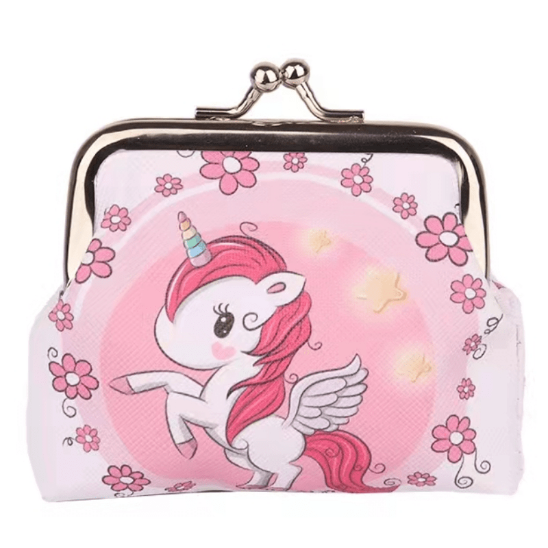 Girls Cartoon Unicorn Print Coin Purse Mini Wallet Holiday Gift