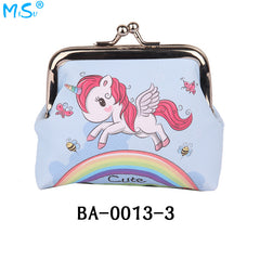 Girls Cartoon Unicorn Print Coin Purse Mini Wallet Holiday Gift