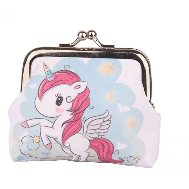 Girls Cartoon Unicorn Print Coin Purse Mini Wallet Holiday Gift