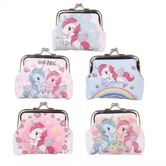 Girls Cartoon Unicorn Print Coin Purse Mini Wallet Holiday Gift