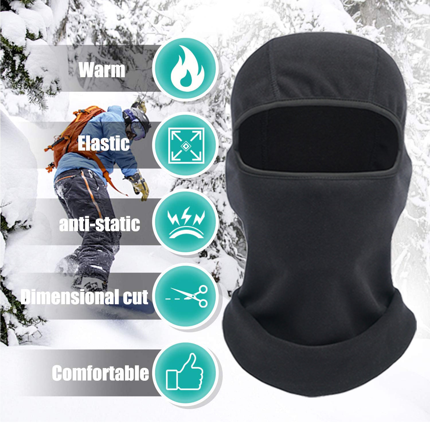 Men's Fleece Balaclava Neck Gaiter for Winter Sports