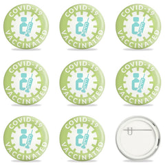 9 Pcs COVID 19 Vaccine Buttons - Vaccine Button Pins for Men's Women's Brooches