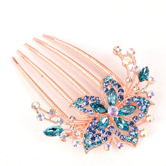 Crystal Bridal Headpieces Rhinestone Floral Hair Clips