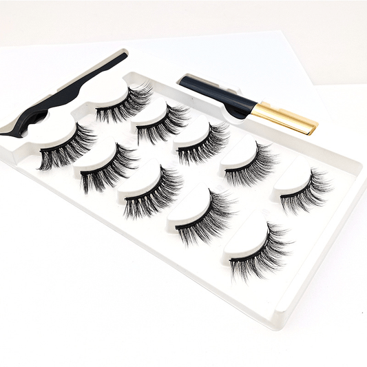 5 Pairs Magnetic Eyelashes Set Waterproof Eyeliner False Eyelash