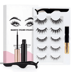 5 Pairs Magnetic Eyelashes Set Waterproof Eyeliner False Eyelash