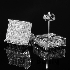Zircon Stud Earrings Sparkly Ear Jewelry Decor For Women