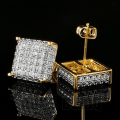 Zircon Stud Earrings Sparkly Ear Jewelry Decor For Women