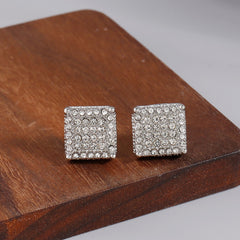Zircon Stud Earrings Sparkly Ear Jewelry Decor For Women