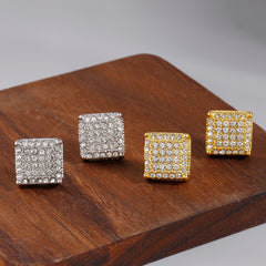 Zircon Stud Earrings Sparkly Ear Jewelry Decor For Women