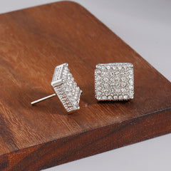 Zircon Stud Earrings Sparkly Ear Jewelry Decor For Women