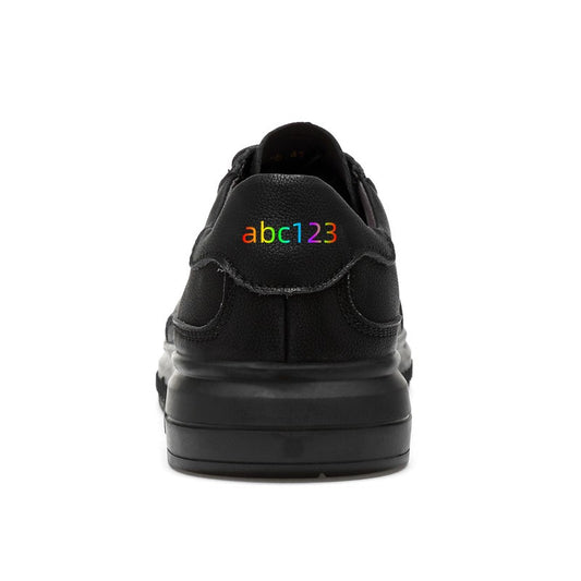 Custom Men's Leather Lace Up Skate Sneakers
