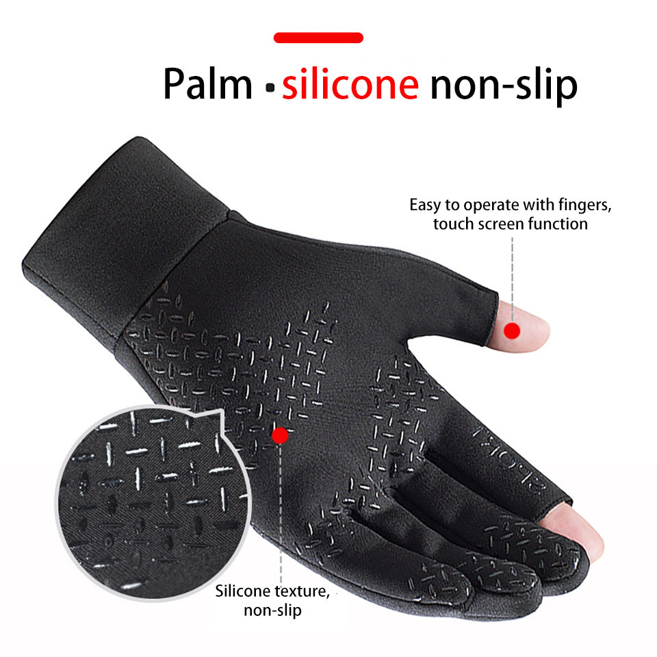 Anti Slip Fishing Gloves with Touch Screen - Warm and Comfortable Hands
