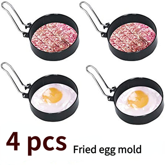 4pcs Non Stick Stainless Steel Egg Ring for Perfectly Cooked Eggs
