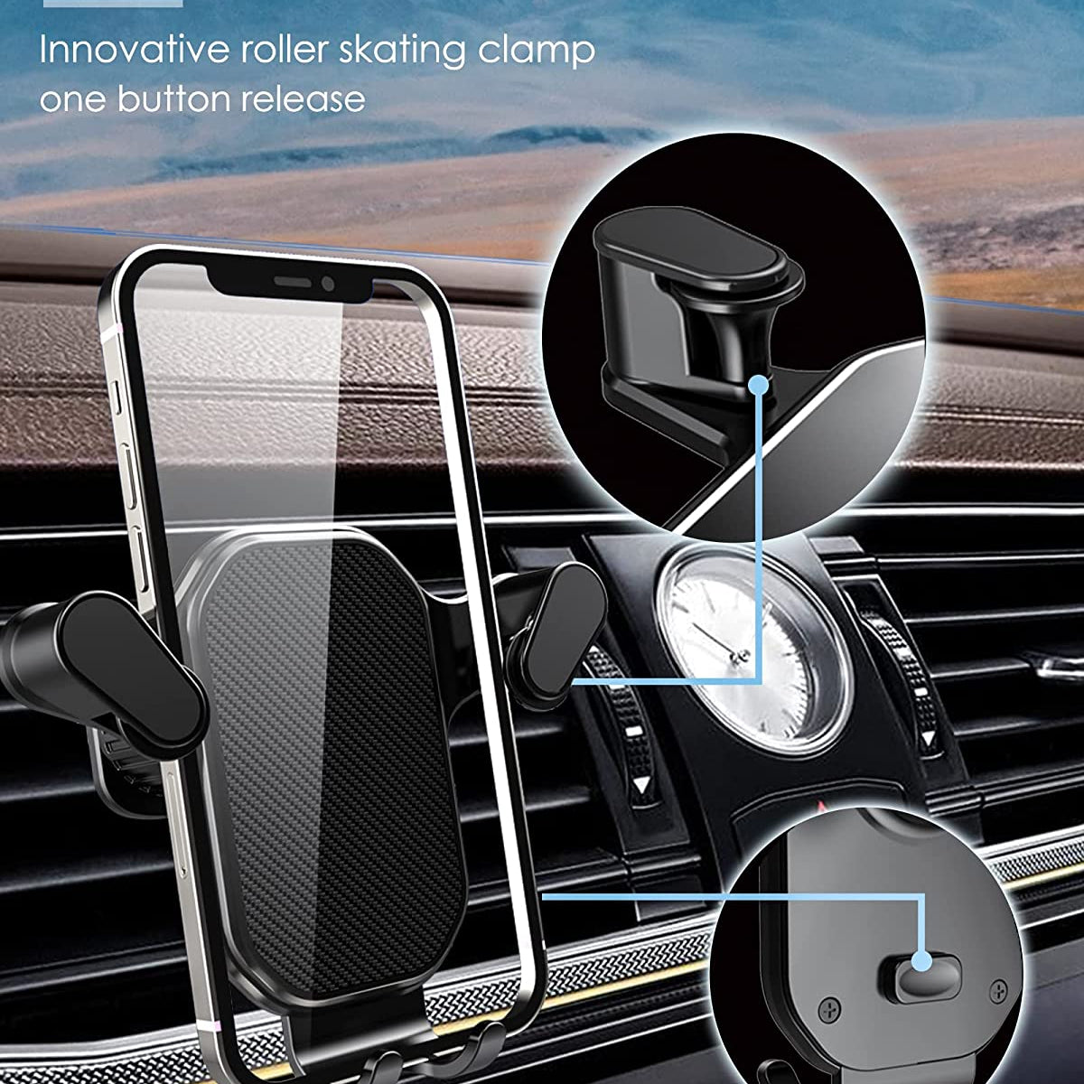 Car Phone Holder Air Vent Clip Mount for Mobile Devices