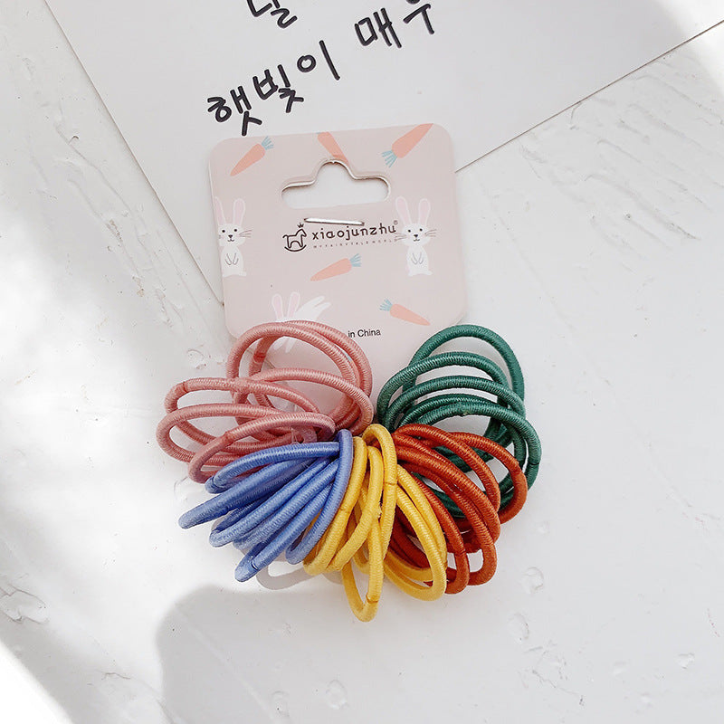 20pcs Colorful Small Elastic Hair Bands Ponytail Holder Rubber Bands Headband