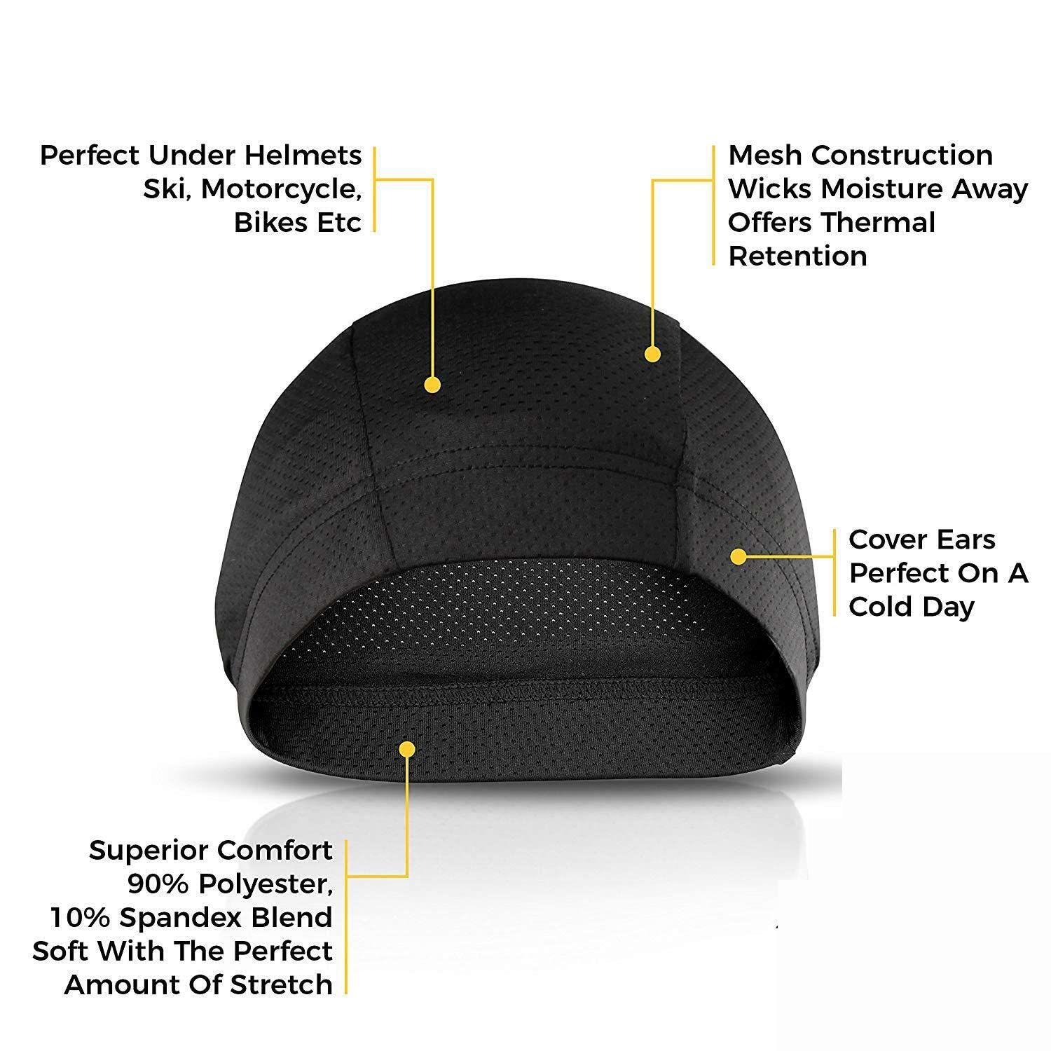 Moisture Wicking Mesh Beanie Hat Soft Cap For Outdoor Activities